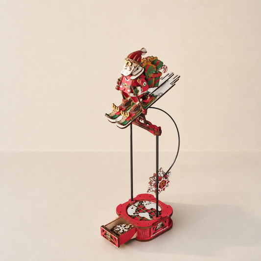 Gravity Swing Santa on Skis 3D Wooden Puzzle – view 2