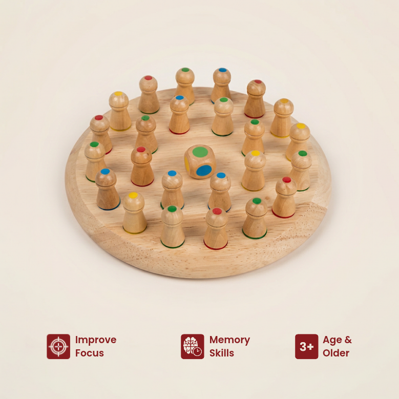 Wooden Colour Memory Matching Game – view 3