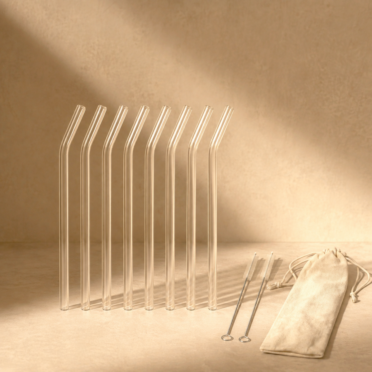 Reusable Glass Straw Set – view 2