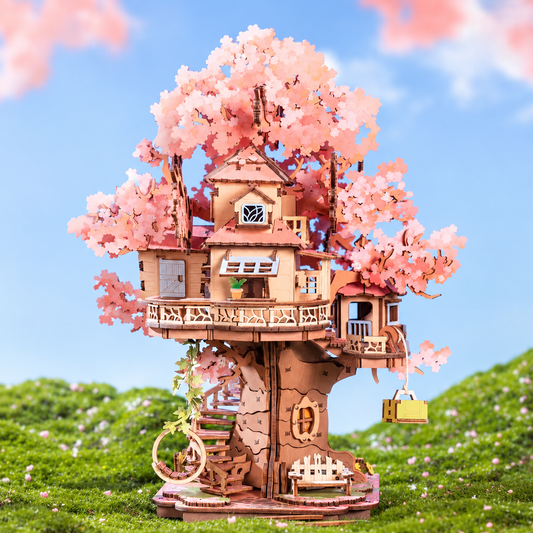 Sakura Blossom Tree House 3D Wooden Puzzle – view 2
