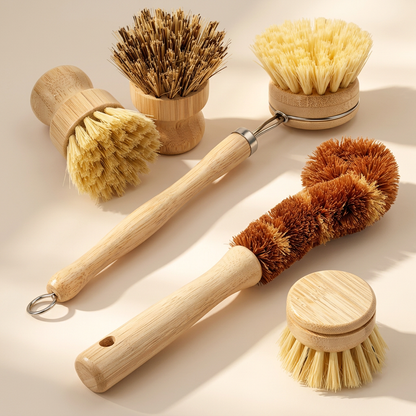 Bamboo Dish Brush Set