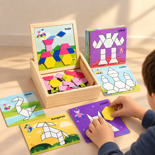 Magnetic Wooden Tangram Puzzle – view 2