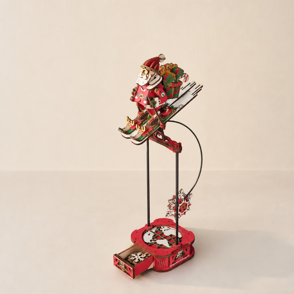 Gravity Swing Santa on Skis 3D Wooden Puzzle – view 2