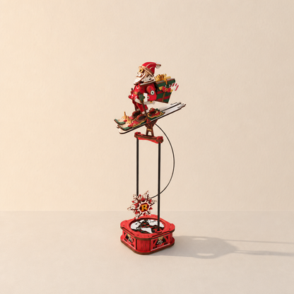 Gravity Swing Santa on Skis 3D Wooden Puzzle