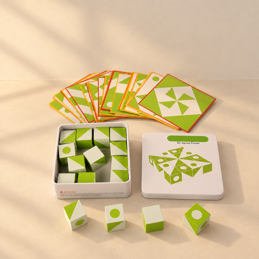 Geometric Shape 3D Wooden Puzzle