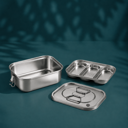 Large Double-Layer Stainless Steel Lunch Box – view 2