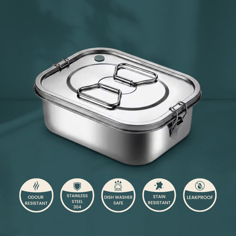 Large Double-Layer Stainless Steel Lunch Box – view 3