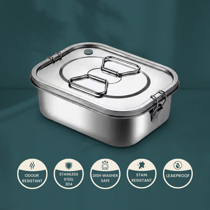 Large Double-Layer Stainless Steel Lunch Box – view 3