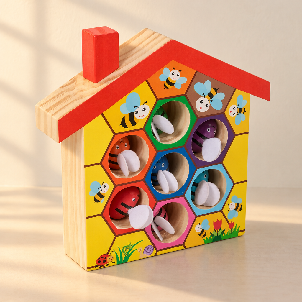 Montessori Bee Hive Sorting Game
