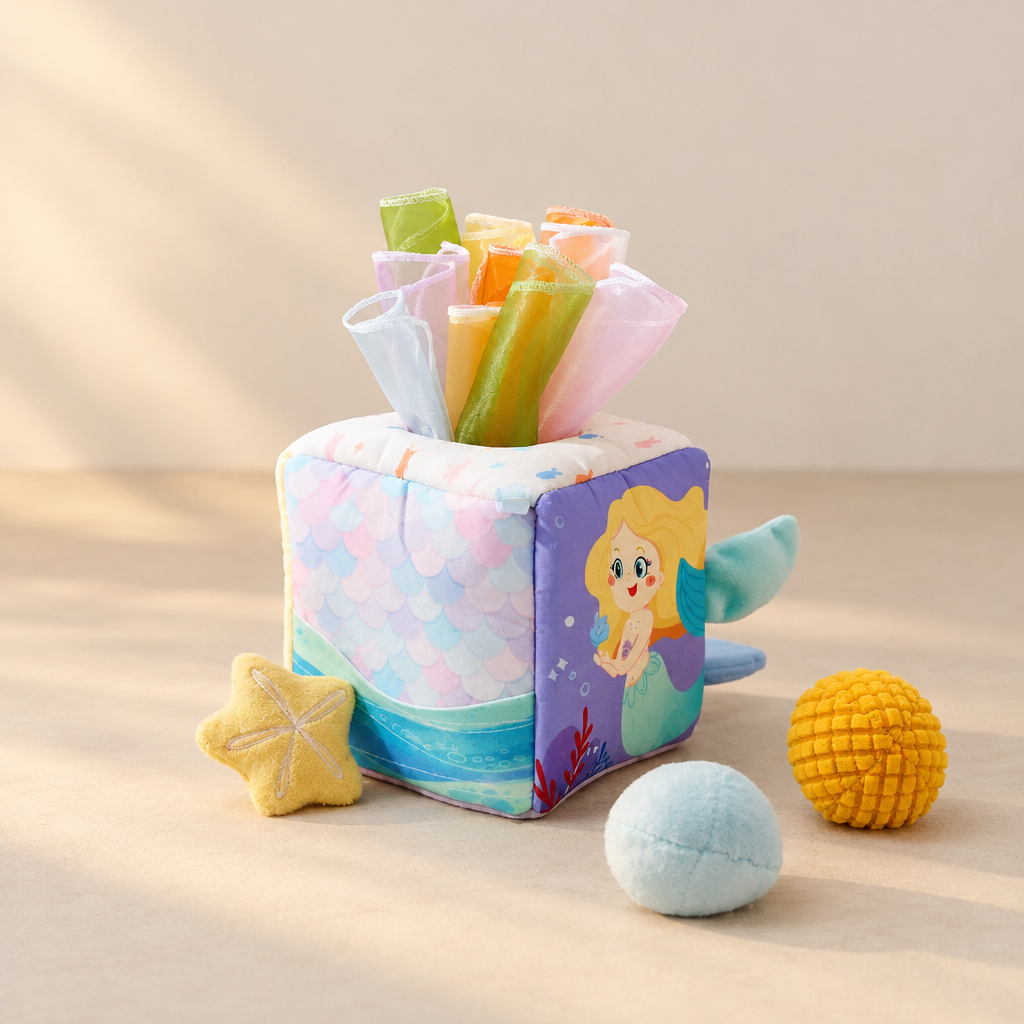 Montessori Mermaid Sensory Tissue Box