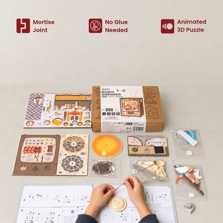 3D Wooden Music Box Puzzle – view 3