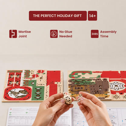 Santa on Sleigh Pendulum 3D Wooden Puzzle – view 4