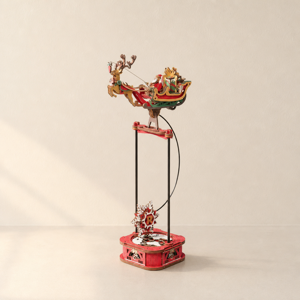 Santa on Sleigh Pendulum 3D Wooden Puzzle