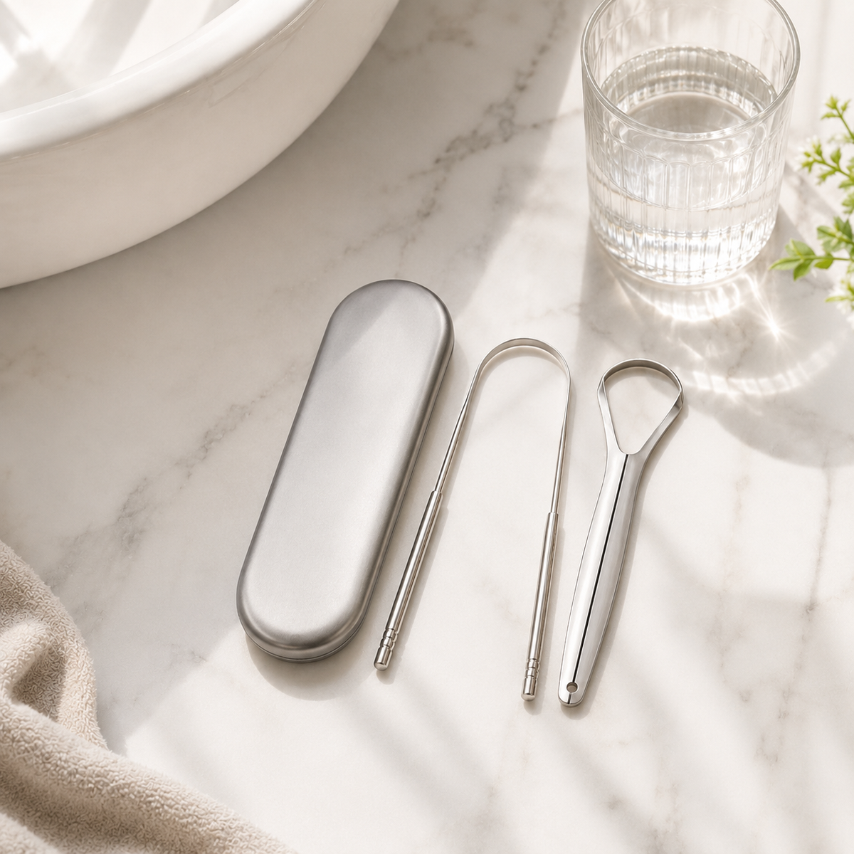 Stainless Steel Tongue Scraper Set – view 2