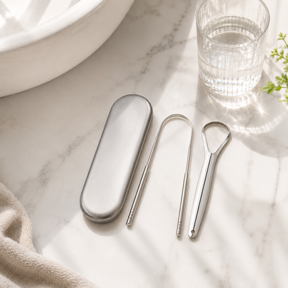 Stainless Steel Tongue Scraper Set – view 2