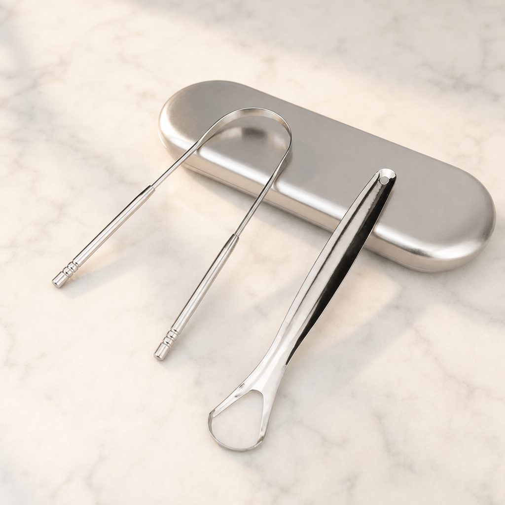 Stainless Steel Tongue Scraper Set