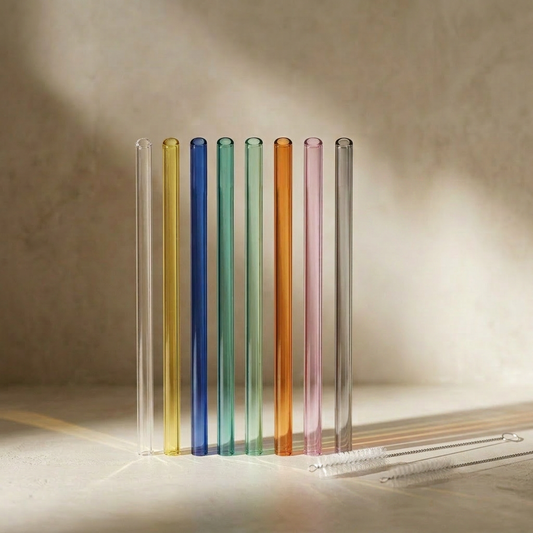 Multi-Coloured Glass Straws – view 2