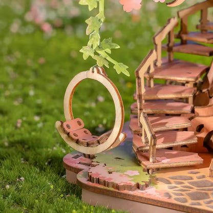 Sakura Blossom Tree House 3D Wooden Puzzle – view 5