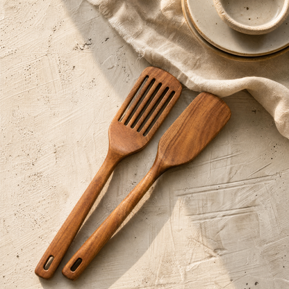 Teak Wood Turner Set 2pc