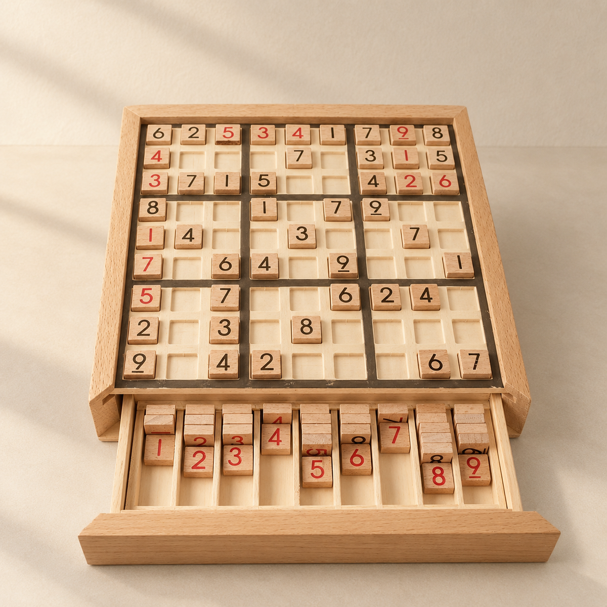 Wooden Sudoku Logic Puzzle – view 2