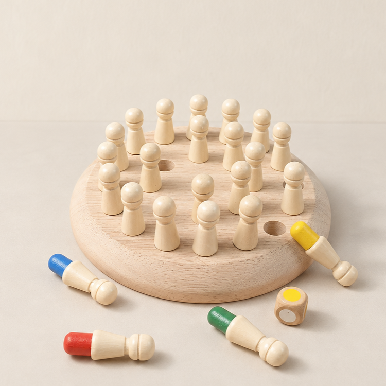 Wooden Colour Memory Matching Game – view 2