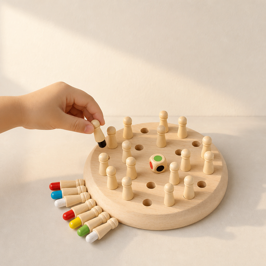 Wooden Colour Memory Matching Game