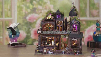 MAGIC CASTLE BOOK NOOK KIT 3D DIY WOODEN PUZZLE
