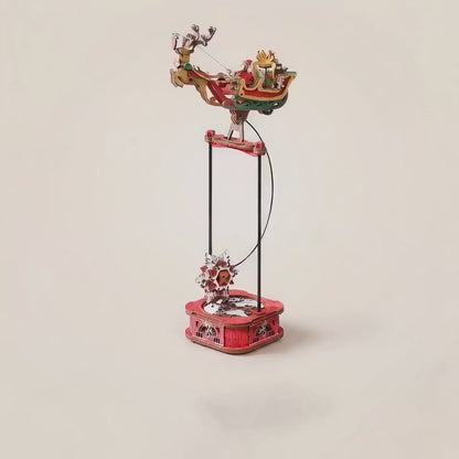 SANTA ON SLEIGH PENDULUM BALANCE 3D WOODEN PUZZLE